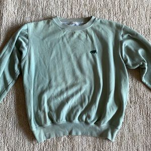 Brandy Melville Green Bear Crewneck
